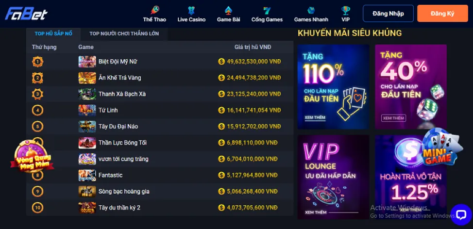 Hoàn trả cược đá gà okvnd casino